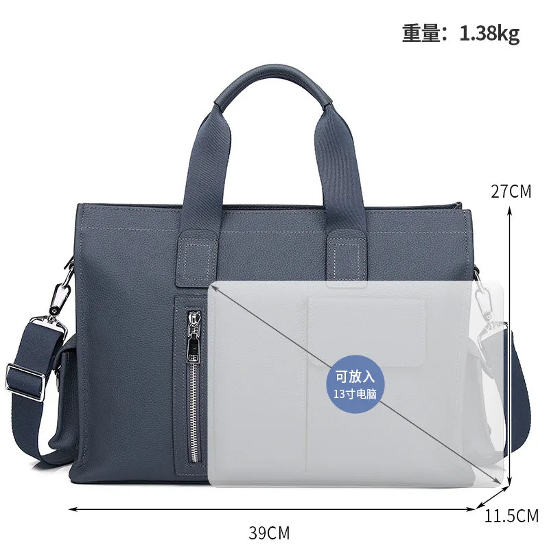 Men's Genuine Leather Messenger Bag