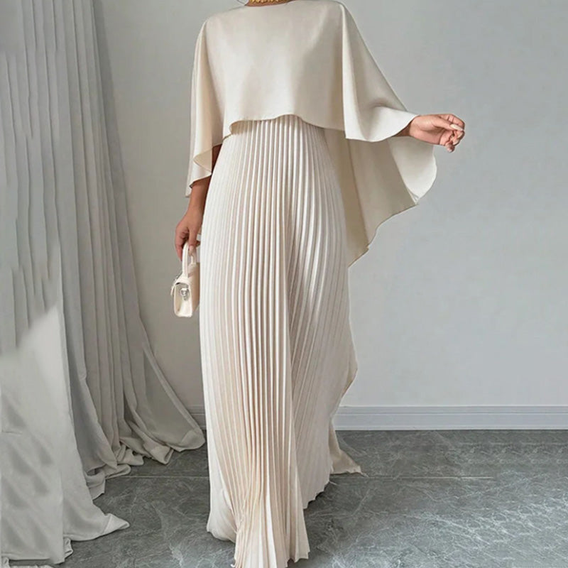 Bonisplus.com Elegant Unique Pressed Pleat Irregular Dress