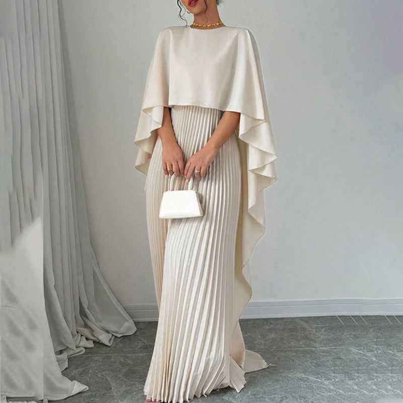 Bonisplus.com Elegant Unique Pressed Pleat Irregular Dress