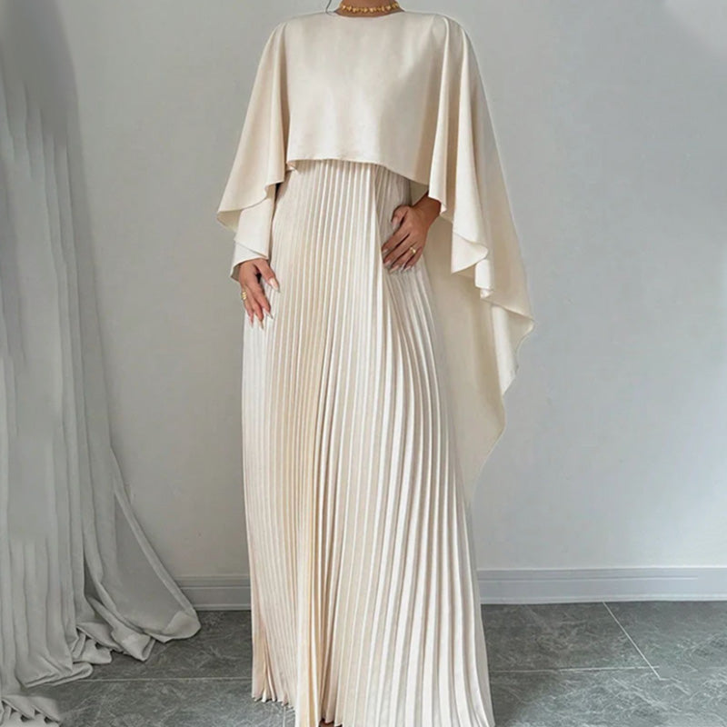 Bonisplus.com Elegant Unique Pressed Pleat Irregular Dress