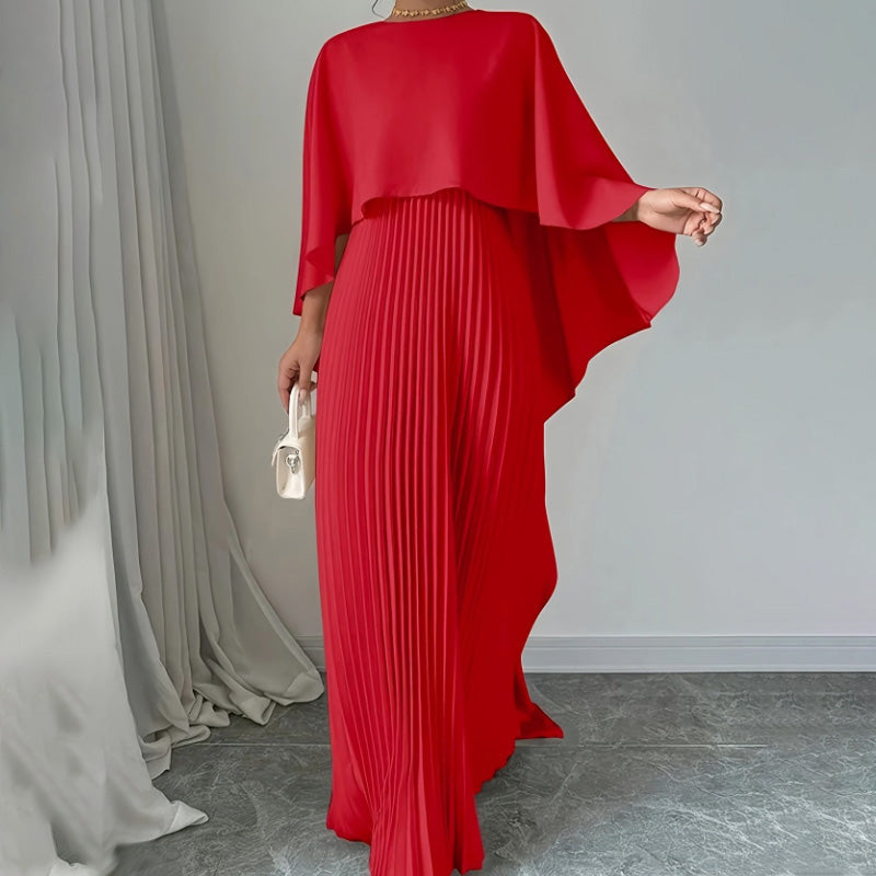 Bonisplus.com Elegant Unique Pressed Pleat Irregular Dress