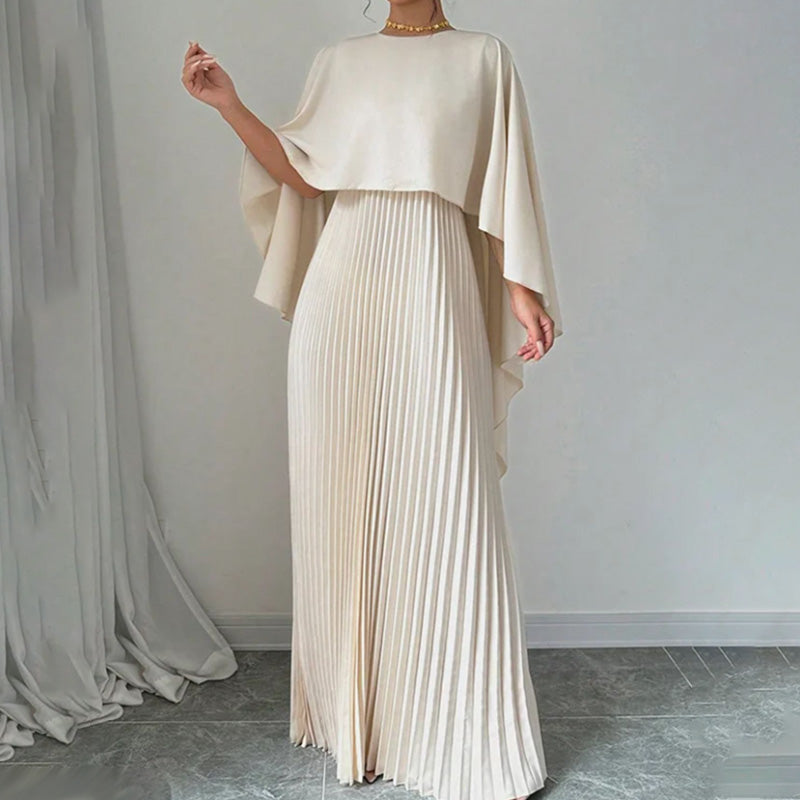 Bonisplus.com Elegant Unique Pressed Pleat Irregular Dress