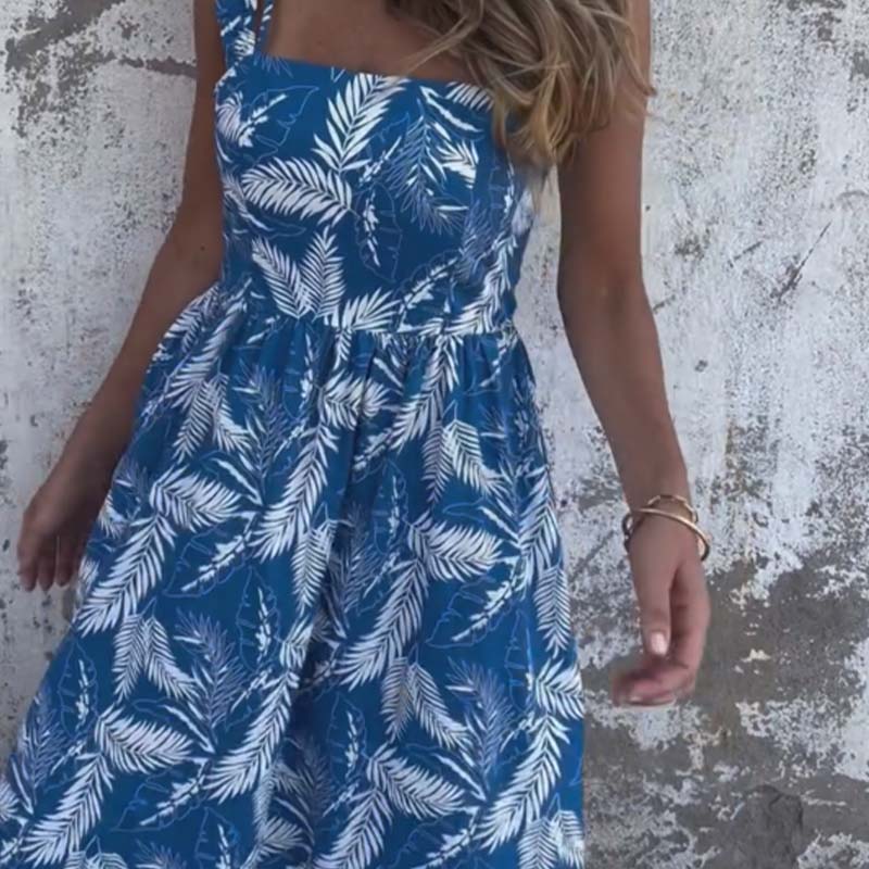 bonisplus.com Women's Printed Sleeveless Maxi Dress - Unique & Stylish