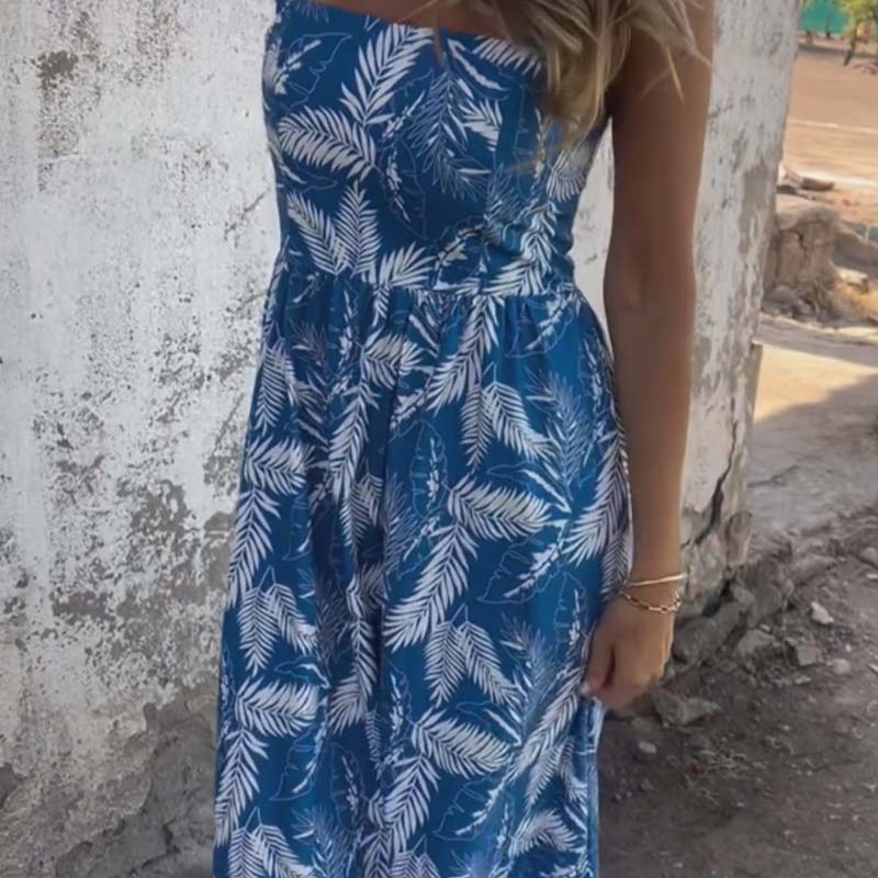 bonisplus.com Women's Printed Sleeveless Maxi Dress - Unique & Stylish