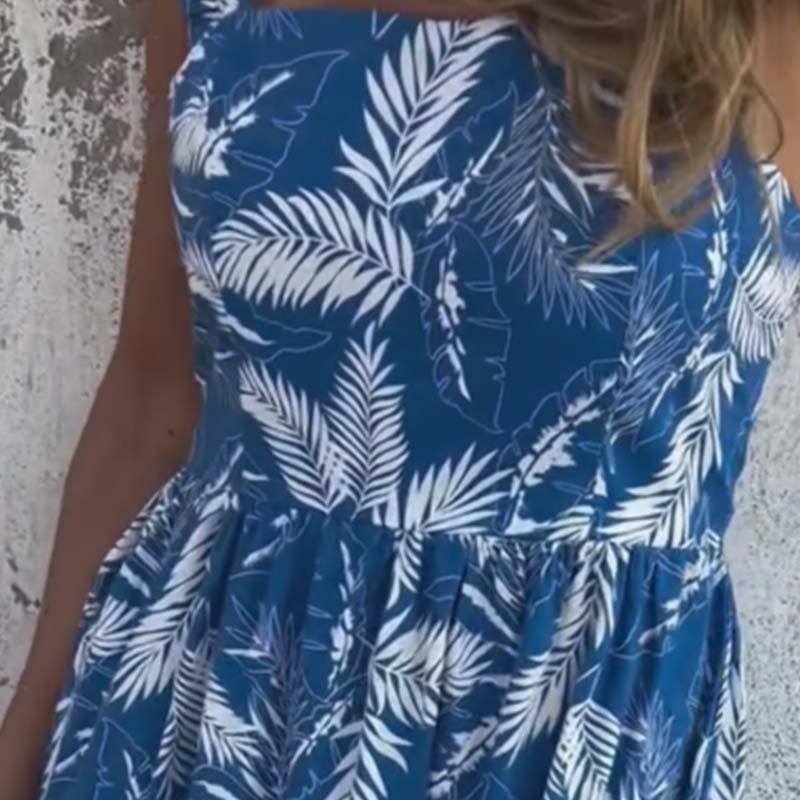 bonisplus.com Women's Printed Sleeveless Maxi Dress - Unique & Stylish