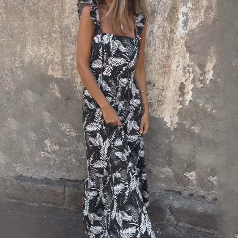 bonisplus.com Women's Printed Sleeveless Maxi Dress - Unique & Stylish